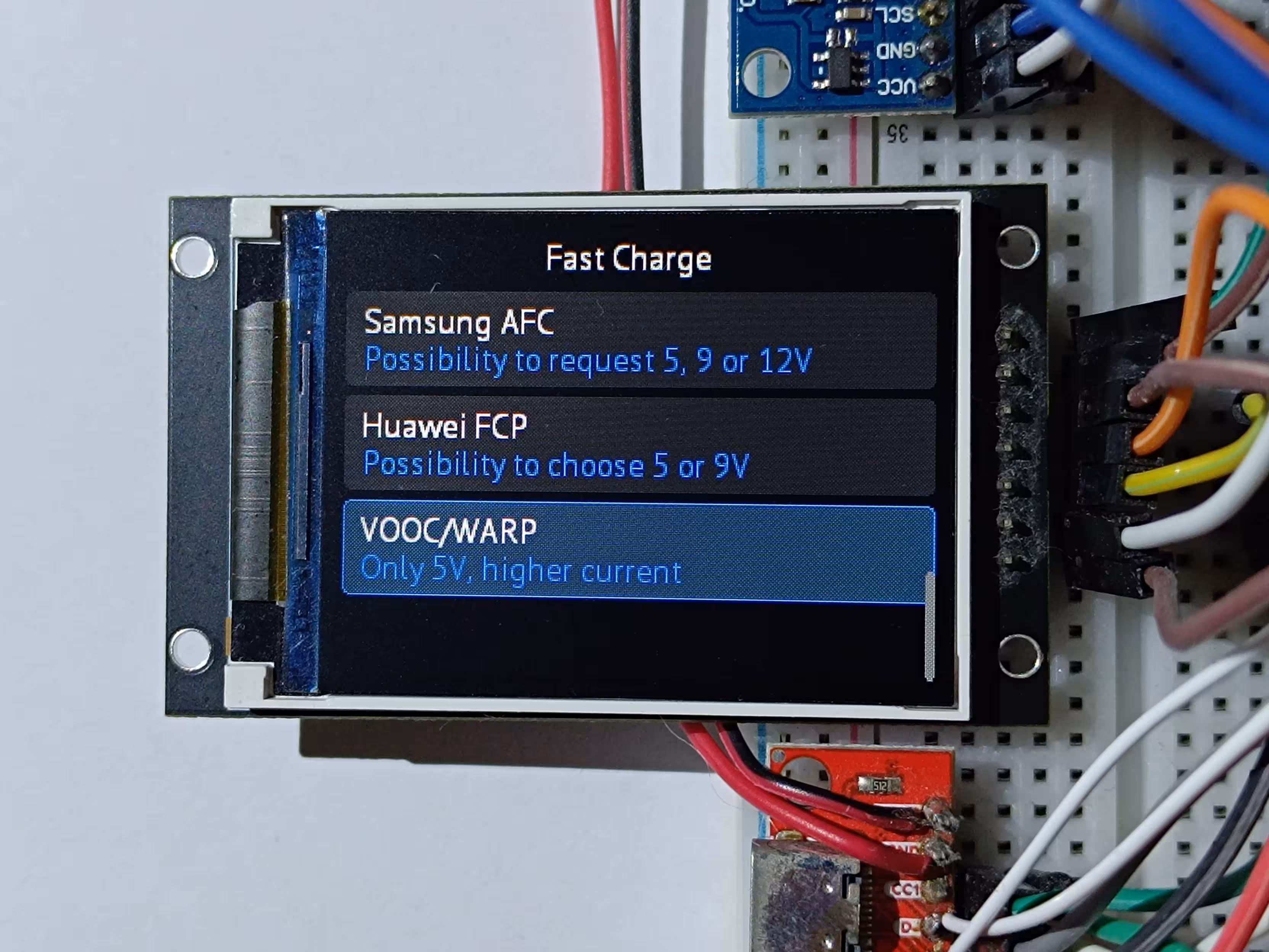 Fast Charge Trigger Menu 3